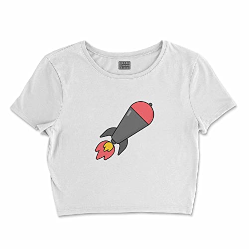 Bona Basics, Koszulka damska z nadrukiem cyfrowym,%100 bawełna, biała, casualowa, topy damskie, rozmiar: M, biały, M Krótki