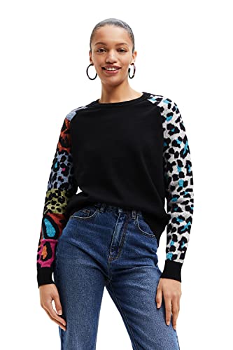 Desigual Women's Black JERS_AYLA 2000 sweter damski, XL