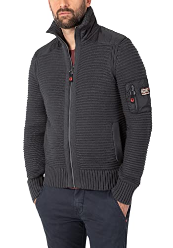 Timezone Męska kurtka z dzianiny Sporty Knit, czarny melanż, XL