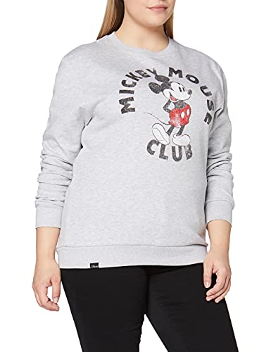 Disney Damska bluza klubowa z myszką Miki, szary (sportowy szary), L