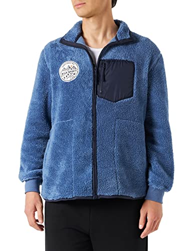 women'secret Damski miękki płaszcz polarowy z zamkiem błyskawicznym z przodu, szlafrok i kimono, niebieski (Azul Medio), XL, niebieski (Azul Medio)., XL