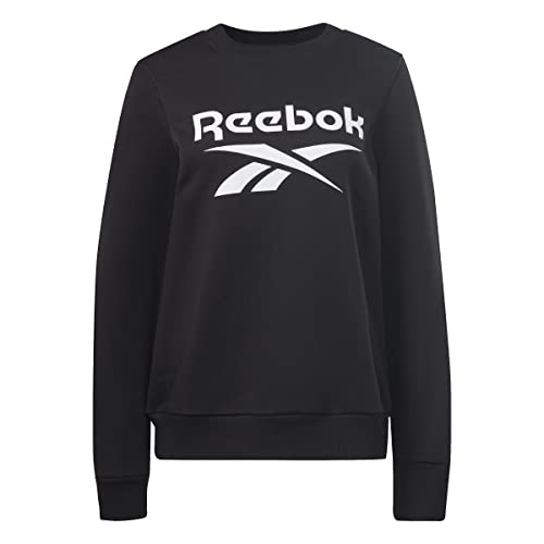 Reebok Damska bluza polarowa z dużym logo, Czarny, L