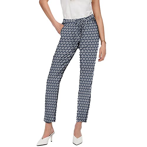 ONLY Damskie spodnie Onlnova Life AOP Ptm, Ciemny denim, 60