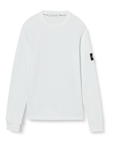 Calvin Klein Jeans L/S Dzianinowe topy Jasna biel, Jasnobiały, XXL