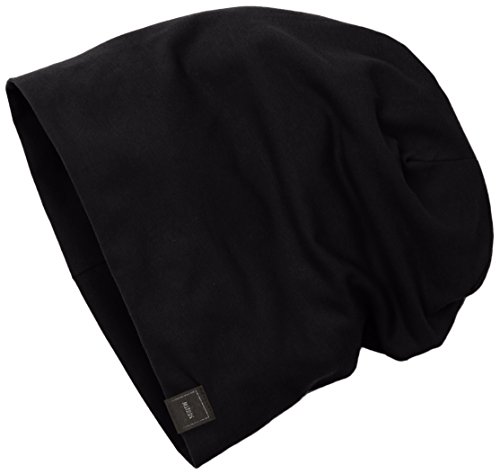 MSTRDS Czapka z dzianiny z dżerseju, uniseks, czarny (black 1137,4559), 6-12 lat