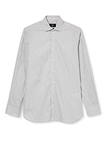 Hackett London Męska koszula z guzikami na dole, szara, XXL (DE)
