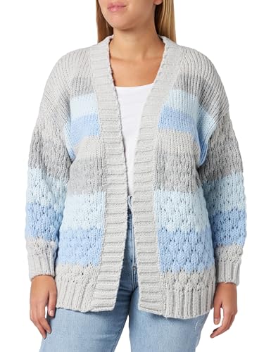 nascita Damski rozpinany kardigan 19025296-NA03, jasnoszary melanż, XS/S, jasnoszary melanż, XS-S