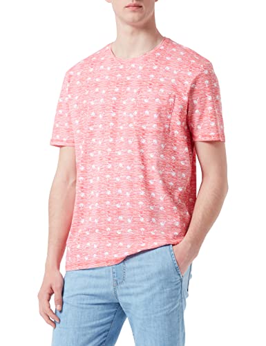 Pioneer Męski T-shirt z okrągłym dekoltem, Cayenne Printed, M