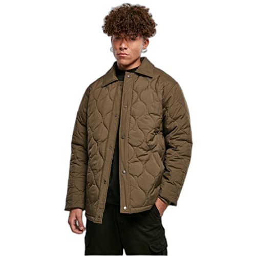 Urban Classics Męska kurtka Quilted Coach, oliwkowy, M