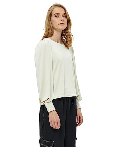 Minus Damska bluzka z długim rękawem Reyna modal, Lekka brzoza, XS