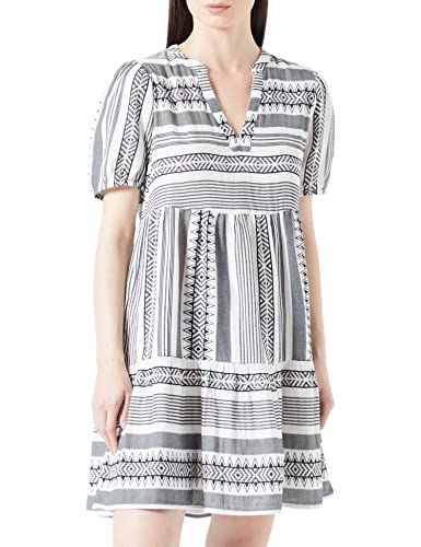 ONLY Sukienka damska z dekoltem w serek, Black/Aop:new Partisan, S