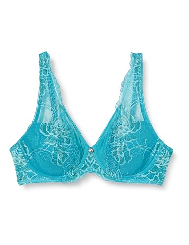 Triumph Wild Peony Florale WP Biustonosz formowany Kobiety , Peacock Green , 85E