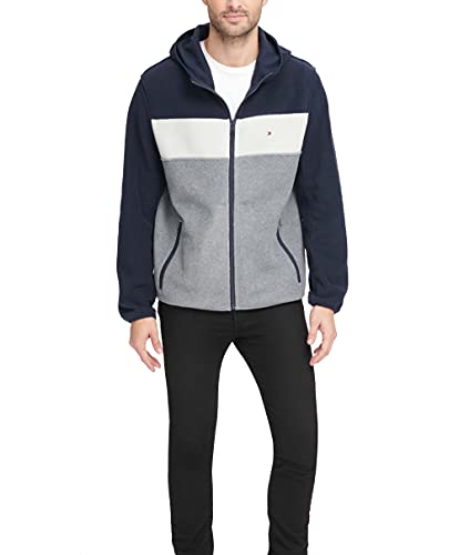 Tommy Hilfiger Męska kurtka polarowa z kapturem Performance.