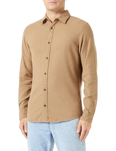 Bestseller A/S Męska koszula Jjplain Fall Solid Shirt Ls, Otter, XL