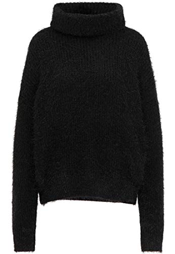 blonda Damski sweter z dzianiny Oversize 16625157-BL01, czarny, XS/S, czarny, XS-S