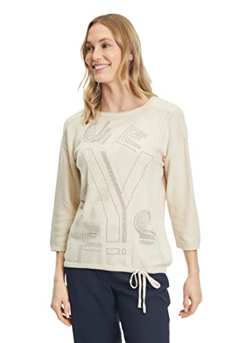 Betty Barclay Damski sweter z dzianiny 5913/1827, krótki rękaw 3/4, pastelowy piasek, 40, Pastel piaskowy, 40