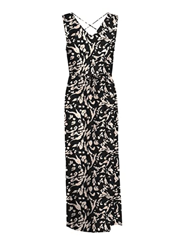 VERO MODA Damska sukienka VMEASY SL Tank Maxi Dress R1 WVN GA Kleid, Black/AOP:Cila, S, Czarny/Aop: cila, S