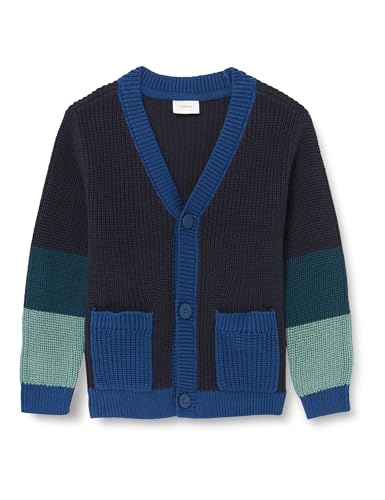 s.Oliver Junior chłopięca kurtka College z materiału mix BLUE GREEN 92, Niebieski zielony, 92