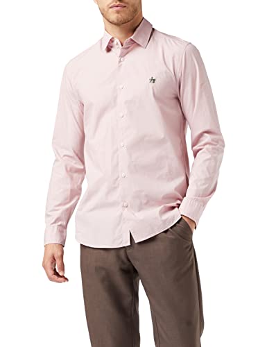 Ted Baker Męska koszula z popeliną MMA-FONIK-LS guzik, różowy, 3 (UKM)