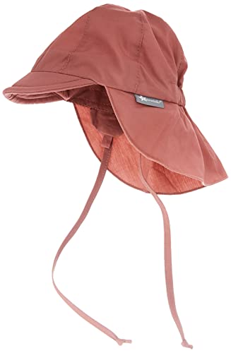 Sterntaler Dziewczęca czapka z daszkiem z ochroną karku, kapelusz przeciwsłoneczny, Rosa, 49 cm