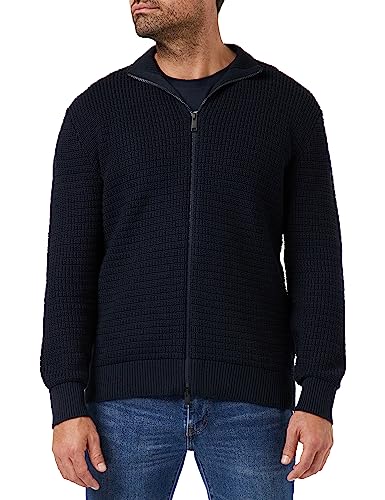 Armani Exchange Męski sweter z długim rękawem, podwójny zamek, bawełniany kardigan, grantowy, S