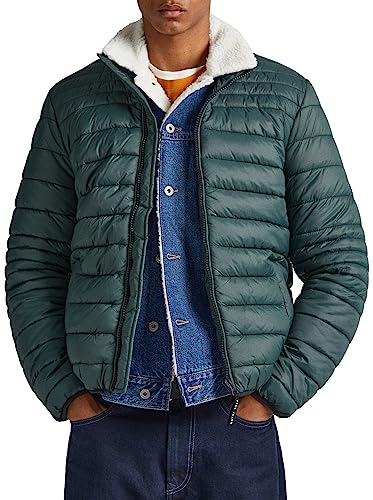 Pepe Jeans Męska kurtka puchowa Balle, zielona (Regent Green), S, Zielony (Regent Green), S