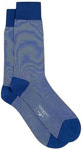 Hackett London Skarpety męskie Birds Eye, Niebieski (królewski niebieski), Small