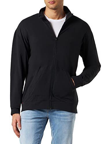 HUGO Labelled męska kurtka z zamkiem błyskawicznym, Kolor: czarny, M