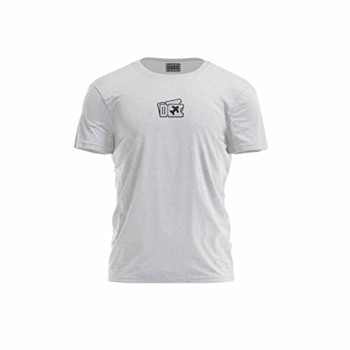 Bona Basics, Męski T-shirt z cyfrowym nadrukiem,% 70% bawełna% 30 poliester, szary, na co dzień, męskie topy, rozmiar: M, szary, M