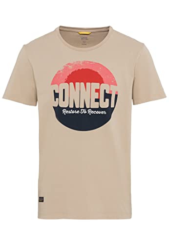 camel active Męski t-shirt 409745/1T17, piaskowy, 3XL, Sand, 3XL