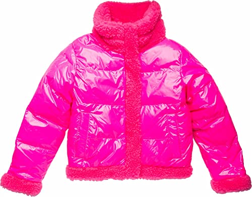 Replay Dziewczęca kurtka pikowana SG8270, 464 Fluo PINK, 16A