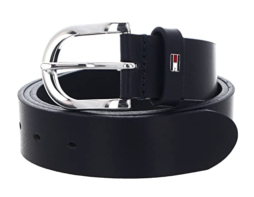 Tommy Hilfiger Skórzany pasek damski New Danny Belt, Niebieski (Night Sky), 95
