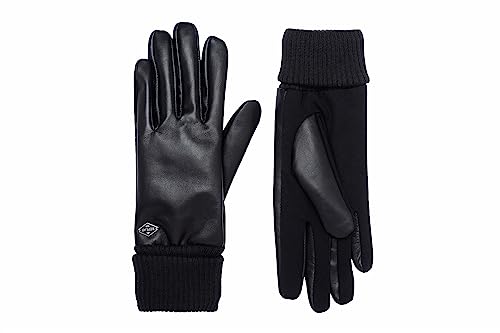 Replay Damskie rękawiczki zimowe AW6078, 098 Black, S, 098 BLACK, S