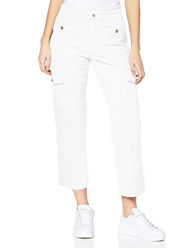 7 For All Mankind Proste spodnie damskie typu cargo na co dzień, Off-White, 25W