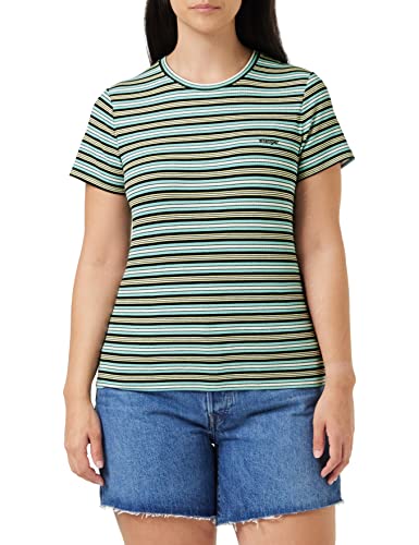 Wrangler Koszulka damska Slim Stripe, Maui Blue, XS