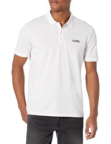 Hugo Boss Męska koszulka polo z krótkim rękawem z dużym logo, biały, S