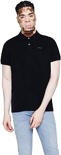 GANT Męska koszulka polo Md. Ss Pique Rugger, wieczorny niebieski, S, Wieczorny niebieski, S