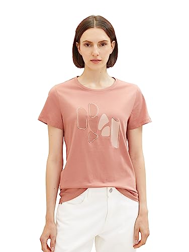 T-shirt damski TOM TAILOR z nadrukiem, 32224-więdnąca róża, M
