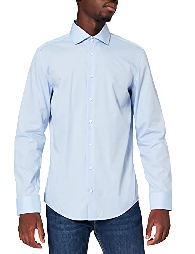 Seidensticker Męska koszula z długim rękawem o kroju slim fit, jasnoniebieski, 38
