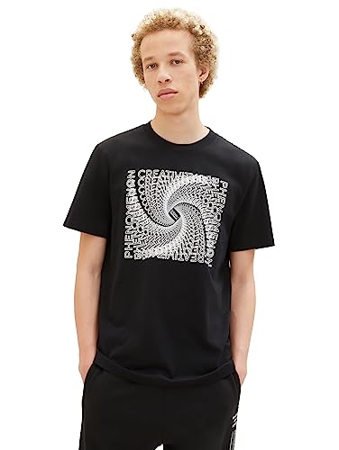 TOM TAILOR Denim T-shirt męski, 2999 - Black, XXL