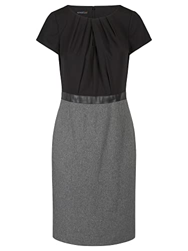 ApartFashion Damska sukienka etui, czarno-antracytowa, normalna