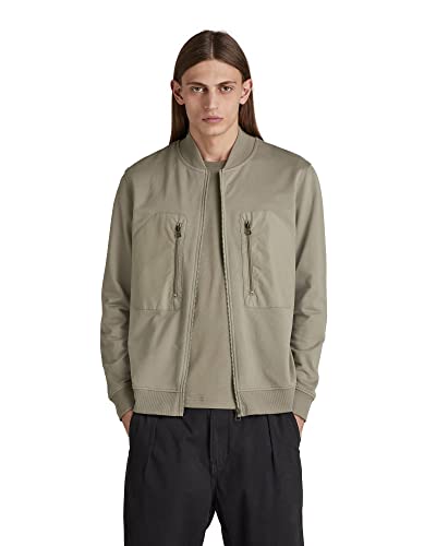 G-STAR RAW Męski T-shirt Tweeter Bomber Zip Ls, zielony (Shamrock D136-2199), XS