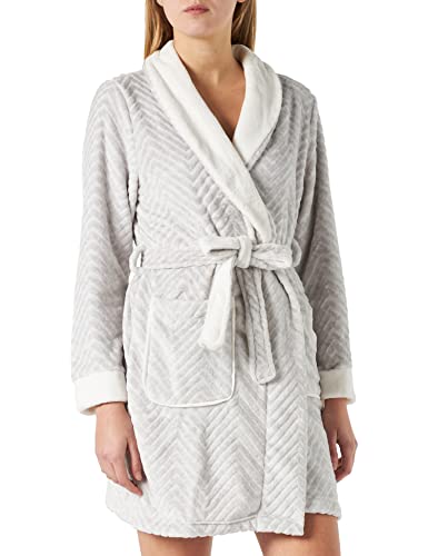 women'secret Damski płaszcz polarowy Mousse kalandrowany szlafrok i kimono, ciemnoszary, XXL