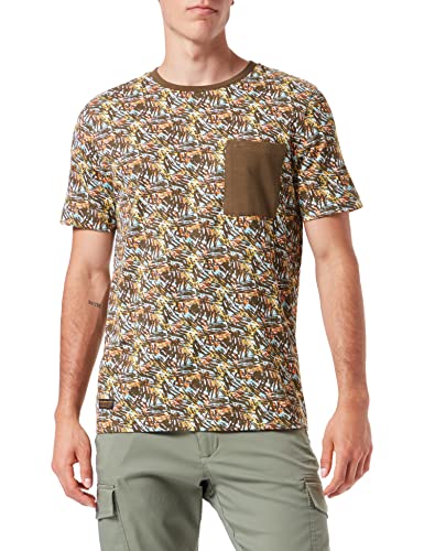 camel active Męski T-shirt, brązowy (Olive Brown), L
