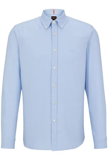 BOSS Męska koszula Rickert Regular -Fit z bawełny organicznej Oxford, Open Blue460, 6XL