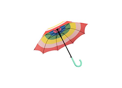 Szczelina | Duży parasol tęczowy dla mężczyzn lub kobiet z zabawnym wzorem i oryginalnym kolorami tęczy, 106 cm, Wielobarwny, 0