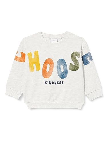 NAME IT Bluza chłopięca Nmmlyn Sweat Unb, jasnoszary melanżowy, 98