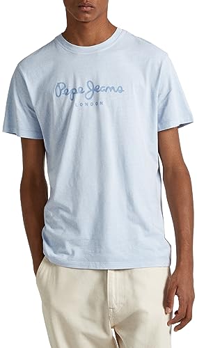 Pepe Jeans Koszulka męska Jayden, niebieski (wybielacz niebieski), XL