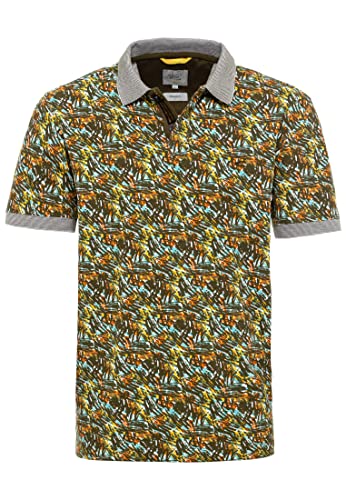 Camel Active Męska Koszulka Polo, Brązowy (Olive Brown), L