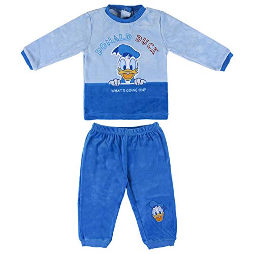 Artesania Cerda Pijama Largo Clasicos Disney Donald Pigiama, Blu (Azul C37), (Taglia Unica: 12M) Bimbo